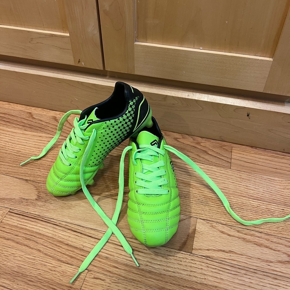 Neon Green Boys Cleats